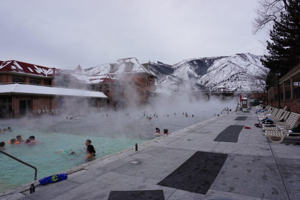 The Glenwood Hot Springs Pool is the perfect winter getaway for families. The hot springs in Colorado are open all year long and make for a perfect Colorado weekend getaway.