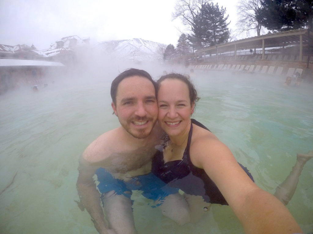 The Glenwood Hot Springs Pool is the perfect winter getaway for families. The hot springs in Colorado are open all year long and make for a perfect Colorado weekend getaway.