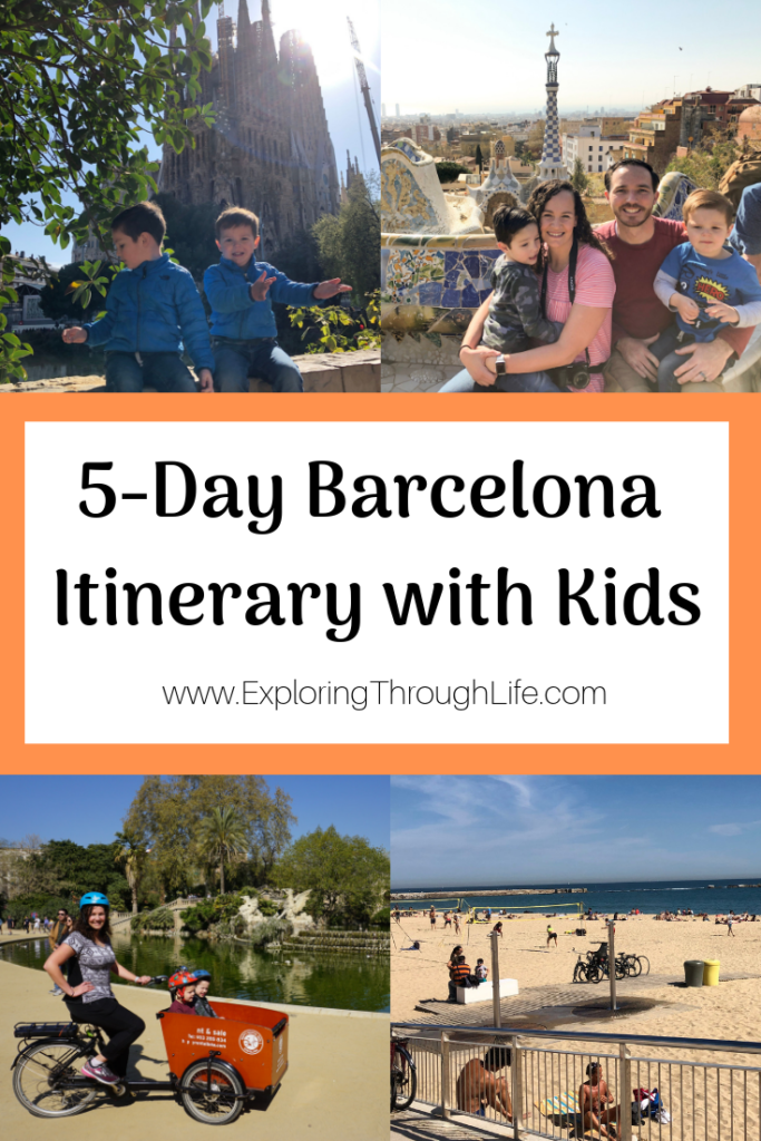 Heading to Barcelona with kids? Here's everything you're going to want to see from Sagrada Familia and Park Guell, to mosaic making and renting bikes in Barcelona. It's the perfect 5-day Barcelona itinerary for kids.