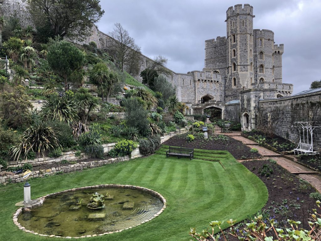 Beautiful gardens at Windsor Castle - Exploring Through Life - Visit the gorgeous Windsor Castle for a quiet escape from the city of London. Tour the chapel where Prince Harry and Meghan Markle were read and experience a surprisingly kid-friendly excursion at the Queen's weekend residence. Windsor is the perfect day trip from London.