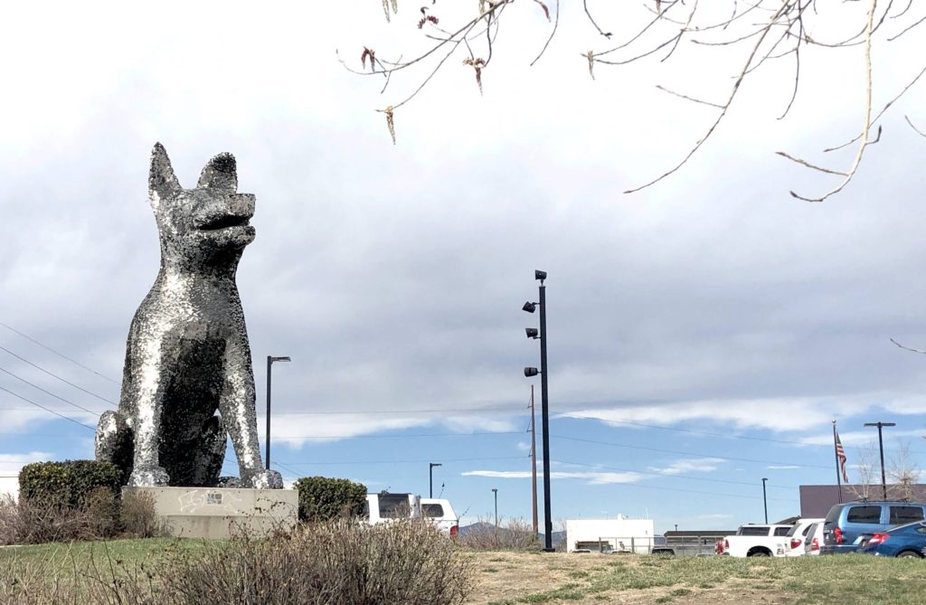 Giant Sequin Dog Statue in Denver, Colorado - Exploring Through Life