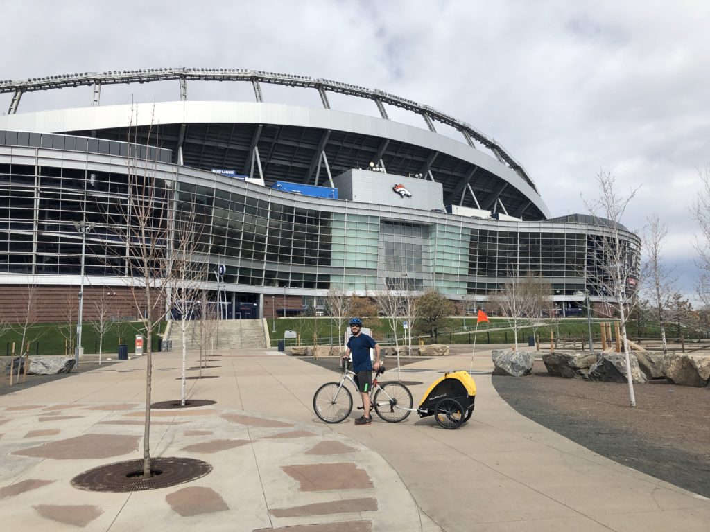 Biking to Denver Broncos Stadium - Exploring Through Life
