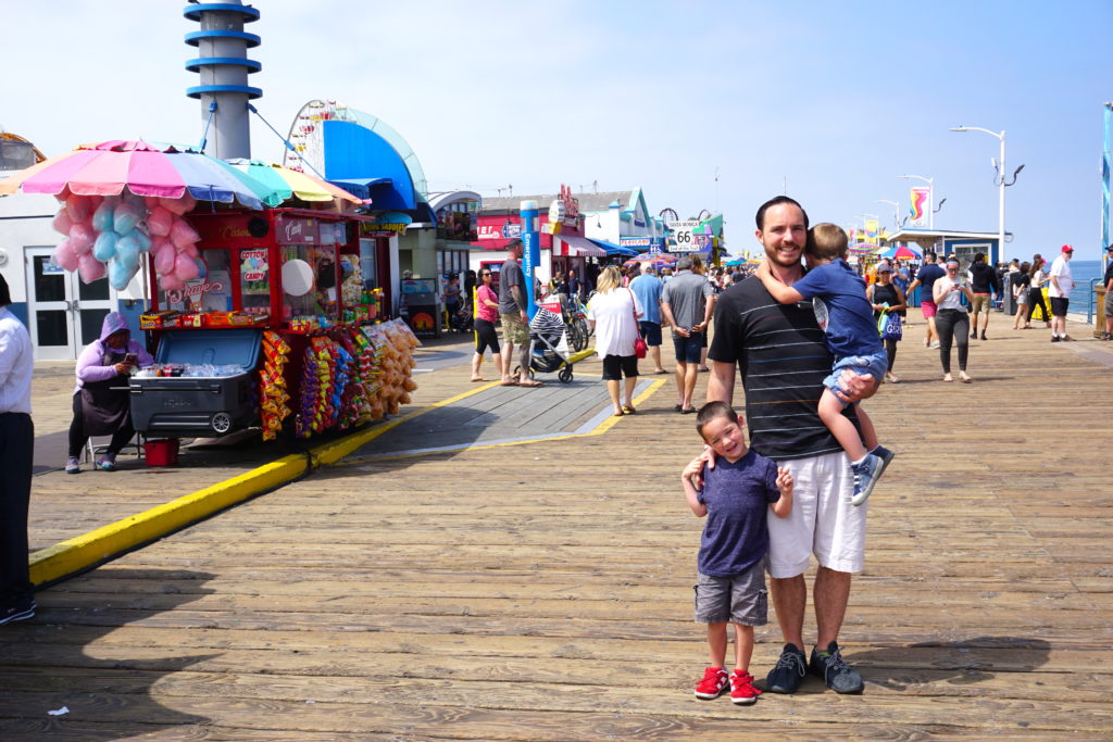 Santa Monica Pier boardwalk with families - Santa Monica Pier for Families - Exploring Through Life
