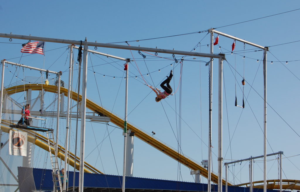 Trapeze School - Santa Monica Pier for Families - Exploring Through Life