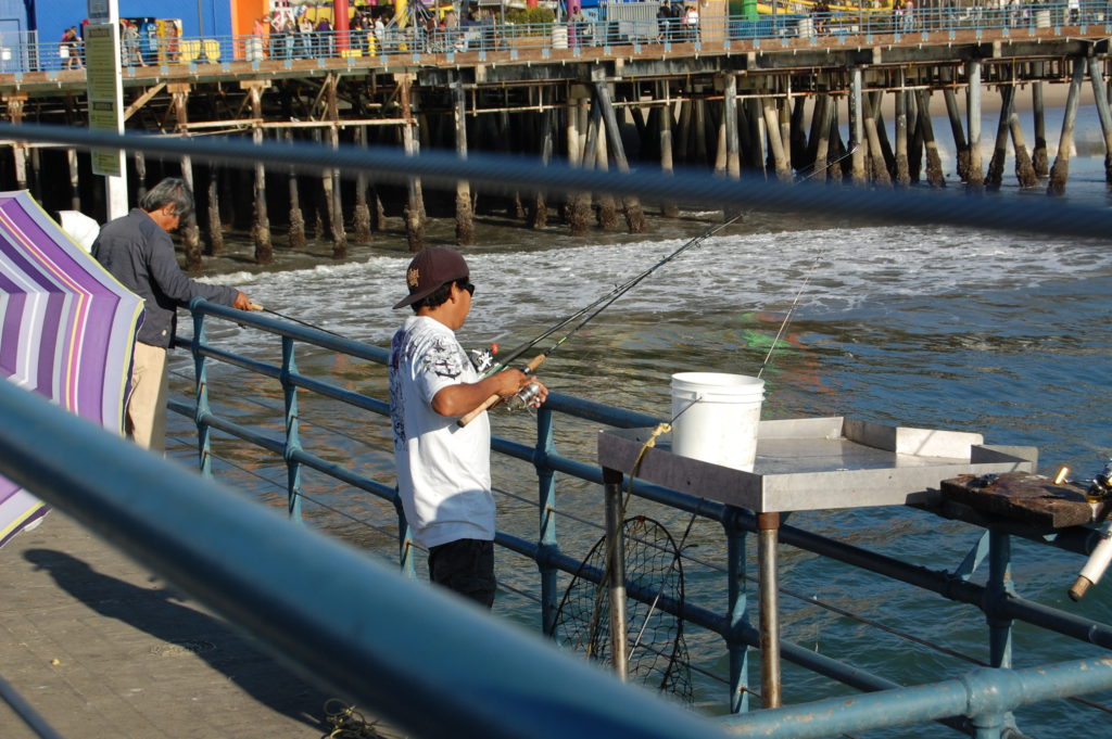Fisherman at Santa Monica Pier - Santa Monica Pier for Families - Exploring Through Life