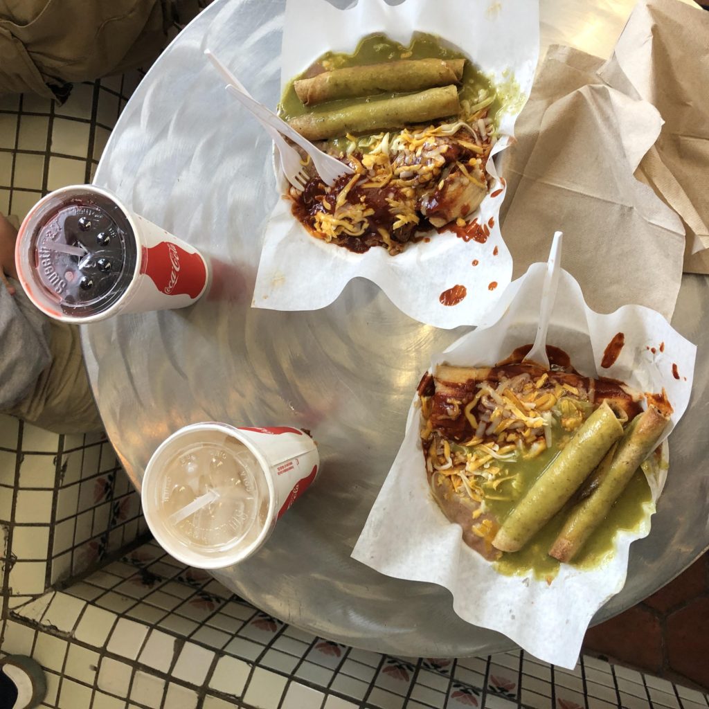 Taquitos and tamales at Cielito Lindo - Olvera Street with Kids - Exploring Through Life