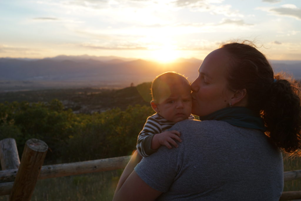 Hiking is a great way to share the world with your baby. Sunset at Daniels Park in Colorado. Exploring Through Life