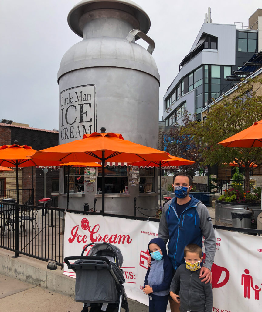 Your kids will love the ice cream at Little Man Ice Cream in downtown Denver. The building is a giant milk jug. - Exploring Through Life