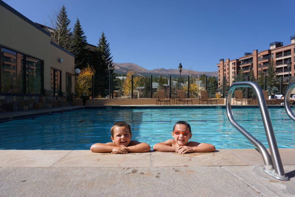The pool at the Marriott Mountain Valley Lodge is great in the summer in Breckenridge - Exploring Through Life