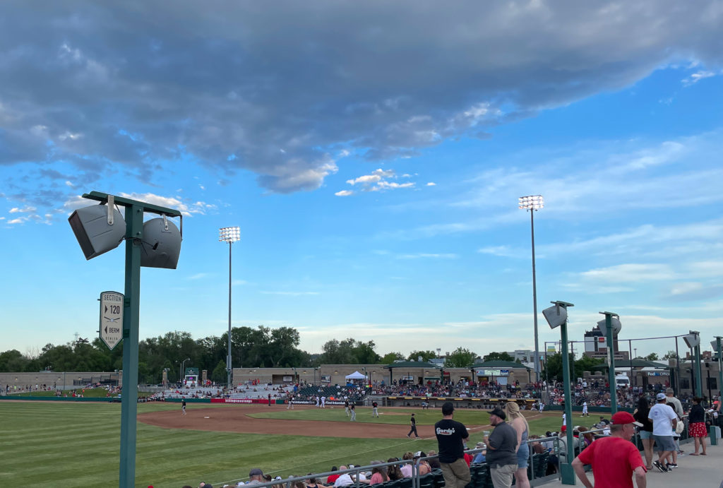 The baseball stadium for the Billings Mustangs is a great place to take in a game with kids in Billings, Montana.