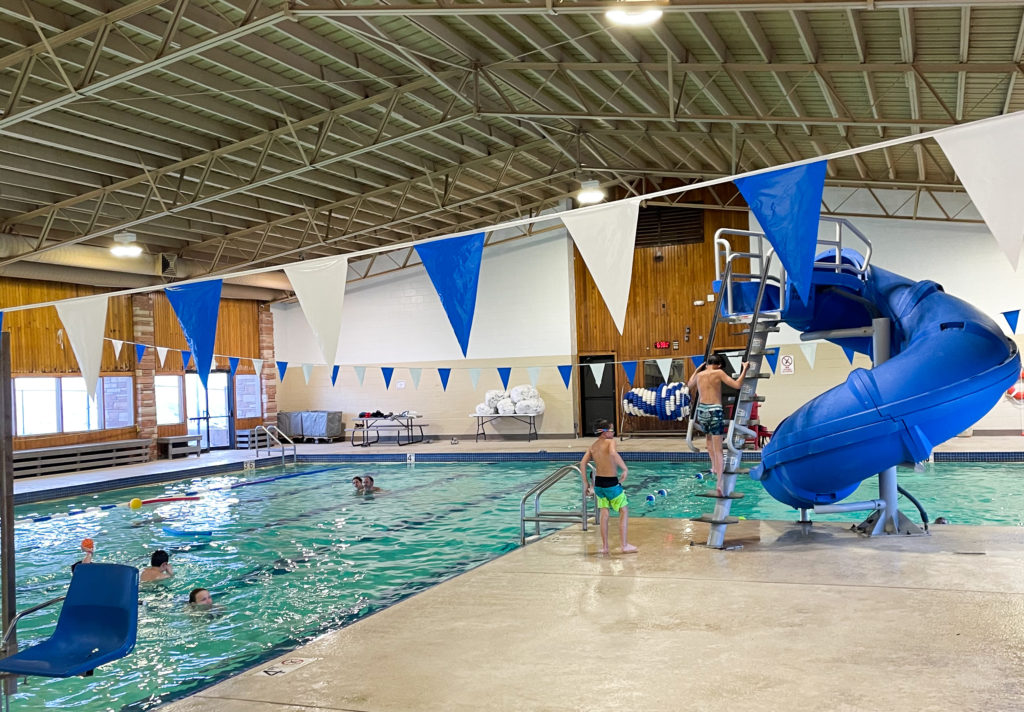 The pool at YMCA of the Rockies is a great indoor activity during a winter getaway in Estes Park.